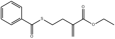 Butanoic acid, 4-(benzoylthio)-2-methylene-, ethyl ester 结构式