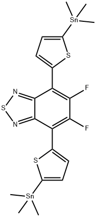 5,6-二氟-4,7-双(5-三甲基锡基噻吩-2-基)苯并[C][1,2,5]噻二唑 结构式