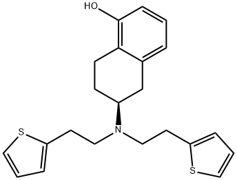 (6S)-6-{双[2-(2-噻吩基)乙基]氨基}-5,6,7,8-四氢-1-萘 结构式