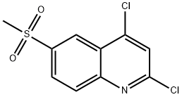 2,4-二氯-6-(甲基磺酰基)喹啉 结构式