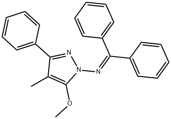 1H-Pyrazol-1-amine, N-(diphenylmethylene)-5-methoxy-4-methyl-3-phenyl- 结构式