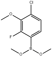 Boronic acid, B-(4-chloro-2-fluoro-3-methoxyphenyl)-, dimethyl ester 结构式