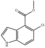 5-氯-1H-吲哚-4-羧酸甲酯 结构式