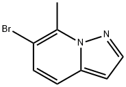 6-溴-7-甲基-吡唑[1,5-A]吡啶 结构式