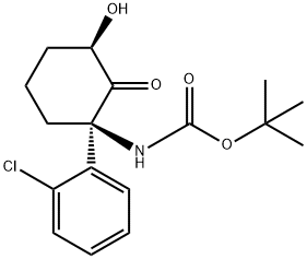 tert-butyl ((1R,3R)-1-(2-chlorophenyl)-3-hydroxy-2-oxocyclohexyl)carbamate(WXC06562) 结构式