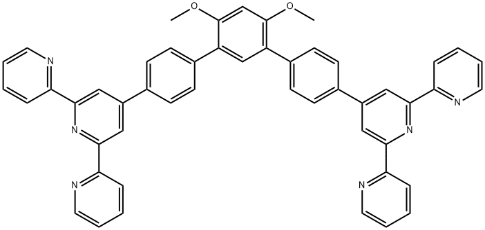 [1,3-甲氧基-4,6-二(4'苯- 4'-三联吡啶]苯 结构式