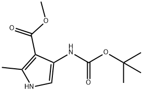4-{[(叔丁氧基)羰基]氨基}-2-甲基-1H-吡咯-3-羧酸甲酯 结构式