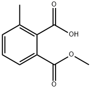 2-(甲氧羰基)-6-甲基苯甲酸 结构式