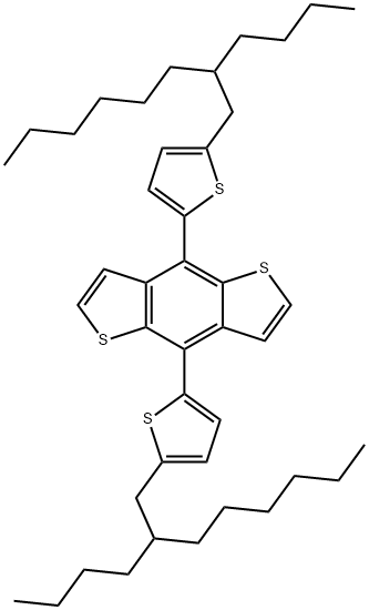 4,8-双(5-(2-丁基辛基)噻吩-2-基)苯并[1,2-B:4,5-B']二噻吩 结构式