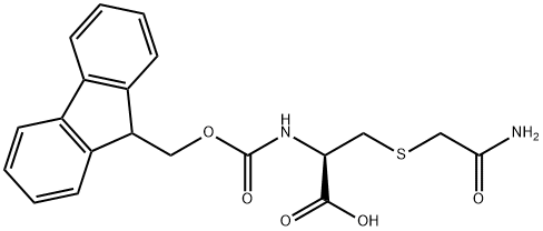 (9H-Fluoren-9-yl)MethOxy]Carbonyl Cys(methylcarboxamide)-OH 结构式