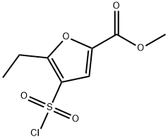 4-(氯磺酰基)-5-乙基呋喃-2-羧酸甲酯 结构式