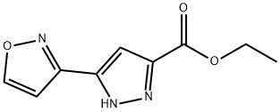 乙基 5-(1,2-噁唑-3-基)-1H-吡唑-3-甲酸基酯 结构式