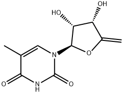 4',5'-Didehydro-5'-deoxy-5-methyluridine 结构式