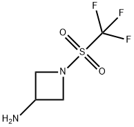 3-Azetidinamine, 1-[(trifluoromethyl)sulfonyl]- 结构式