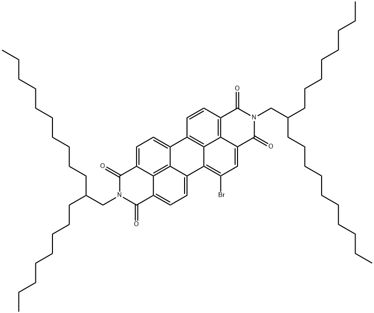 PDI-C8C12-单溴 结构式