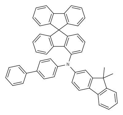 N-([1,1'-联苯]-4-基)-N-(9,9-二甲基-9H-芴-2-基)-9,9'-螺二[芴]-4-胺 结构式