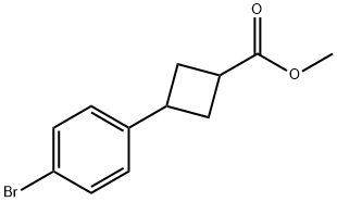 3-(4-溴苯基)环丁烷羧酸甲酯 结构式