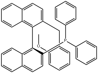 (S)-[2’-(2-Methoxybenzyl)-[1,1’-binaphthalen]-2-yl]diphenylphosphine 结构式