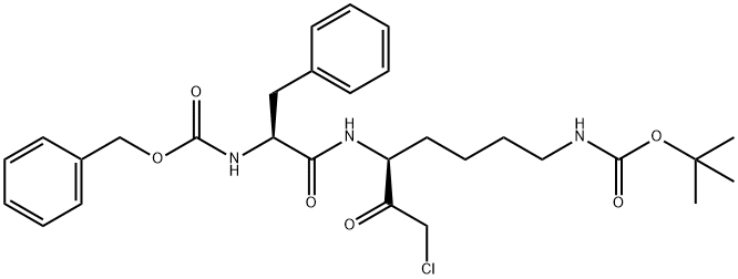 Z-PHE-LYS(BOC)-COCH2CL 结构式