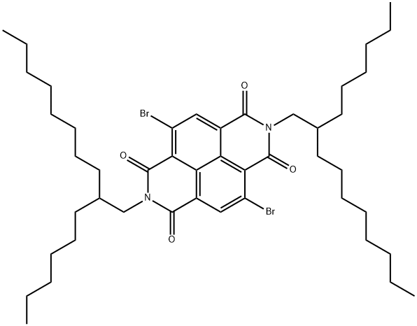 4,9-二溴-2,7-二(2-己基辛基)苯并[LMN][3,8]菲罗啉-1,3,6,8(2H,7H)-四酮 结构式