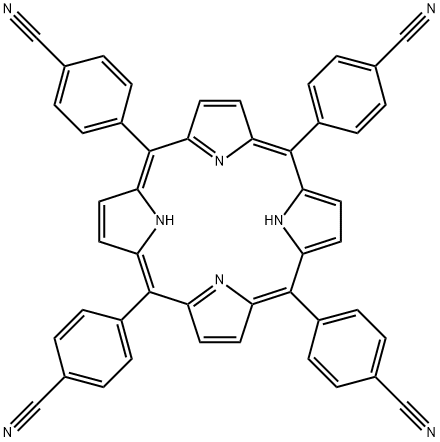 5,10,15,20-四(4-氰基苯基)卟啉 结构式