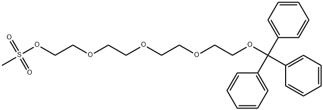 3,6,9,12-Tetraoxatridecan-1-ol, 13,13,13-triphenyl-, 1-methanesulfonate 结构式