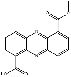 1,6-Phenazinedicarboxylic acid, 1-methyl ester 结构式