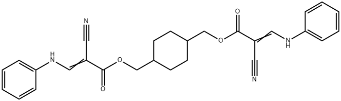 4-(2-cyano-3-phenylamino)-acryloyloxy-methyl-cyclohexyl-methyl 2-cyano-3-phenylamino)-acrylate 结构式