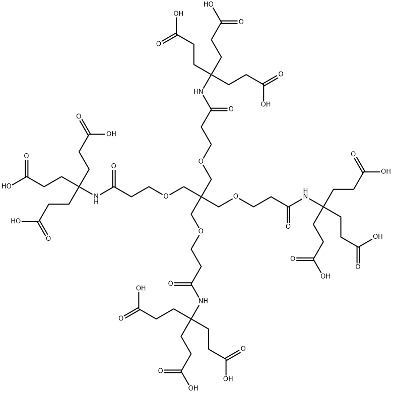 12-CASCADE,METHANE[4](3-OXO-6-OXA-2-AZAHEPTYLIDYNE),PROPIONIC ACID 结构式