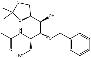 D-Glucitol, 2-(acetylamino)-2-deoxy-5,6-O-(1-methylethylidene)-3-O-(phenylmethyl)- 结构式