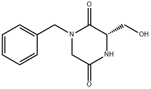 2,5-Piperazinedione, 3-(hydroxymethyl)-1-(phenylmethyl)-, (3S)- 结构式