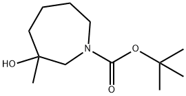 1H-Azepine-1-carboxylic acid, hexahydro-3-hydroxy-3-methyl-, 1,1-dimethylethyl e… 结构式