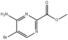 4-氨基-5-溴嘧啶-2-羧酸甲酯 结构式