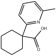 Cyclohexanecarboxylic acid, 1-(6-methyl-2-pyridinyl)- 结构式