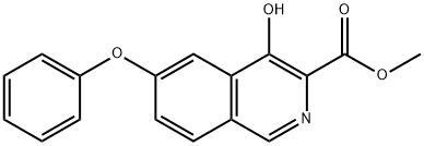 4-羟基-6-苯氧基异喹啉-3-羧酸甲酯 结构式