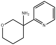 2H-Pyran-3-amine, tetrahydro-3-(2-pyridinyl)- 结构式