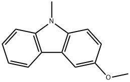 3-甲氧基-9-甲基-9H-咔唑 结构式