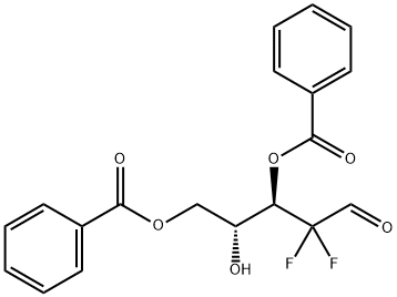 2-脱氧-2,2-二氟-D-呋喃核糖-3,5-二苯甲酸酯 结构式