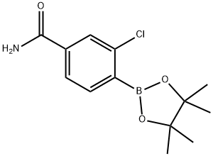 3-chloro-4-(4,4,5,5-tetramethyl-1,3,2-dioxaborolan-
2-yl)benzamide 结构式