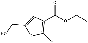3-Furancarboxylic acid, 5-(hydroxymethyl)-2-methyl-, ethyl ester 结构式