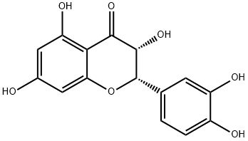 4H-?1-?Benzopyran-?4-?one, 2-?(3,?4-?dihydroxyphenyl)?-?2,?3-?dihydro-?3,?5,?7-?trihydroxy-?, (2S,?3R)?- 结构式