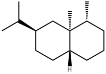 [1R,4aβ,(+)]-Decahydro-1α,8aα-dimethyl-7β-(1-methylethyl)naphthalene 结构式