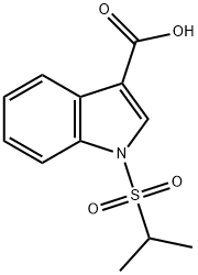 1-异丙基磺酰基吲哚-3-羧酸 结构式