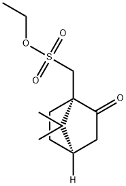 ((1S,4R)-7,7-二甲基-2-氧代双环[2.2.1]庚-1-基)甲磺酸乙酯 结构式