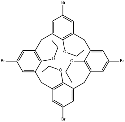 tetra-(p-bromophenyl)-tetraethoxycalix<4>arene 结构式