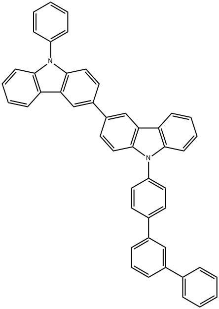 N-苯基-N'-(4-间三联苯基)-3,3'-双咔唑 结构式