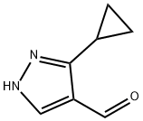 1H-Pyrazole-4-carboxaldehyde, 3-cyclopropyl- 结构式