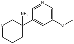 2H-Pyran-3-amine, tetrahydro-3-(5-methoxy-3-pyridinyl)- 结构式