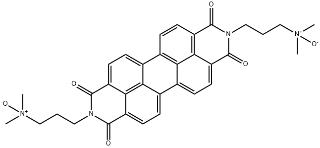 3,3'-(1,3,8,10-四蒽酮并[2,1,9-DEF:6,5,10-D'E'F']二异喹啉-2,9(1H,3H,8H,10H)-二基)双(N,N-二甲基丙烷-1-氧化胺) 结构式