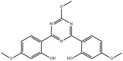 Phenol, 2,2-6-(methylthio)-1,3,5-triazine-2,4-diylbis5-methoxy- 结构式